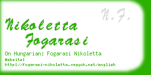 nikoletta fogarasi business card